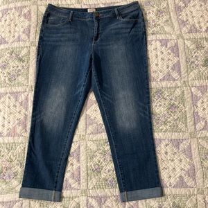 Womens Denim Stretch Cuff Jeans